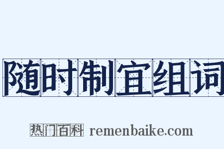 随时制宜组词是什么意思的图片